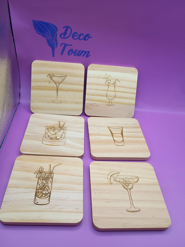 Sous verre (Lot de 6)