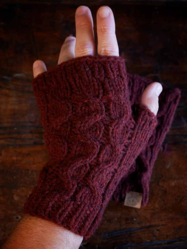 MYRMEX mitaines PURE LAINE teinture végétale GARANCE FONCE