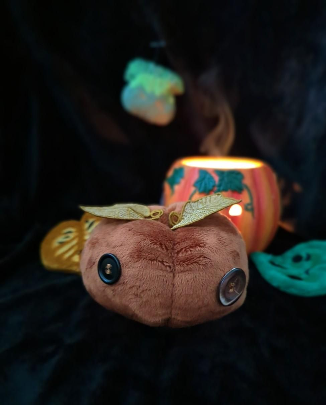 Peluche citrouille marron