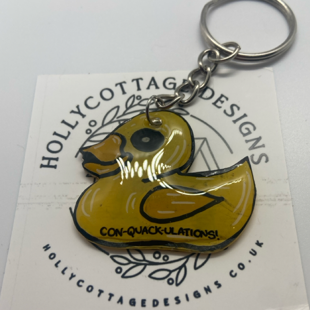 Drawn Duck Keychain (1)