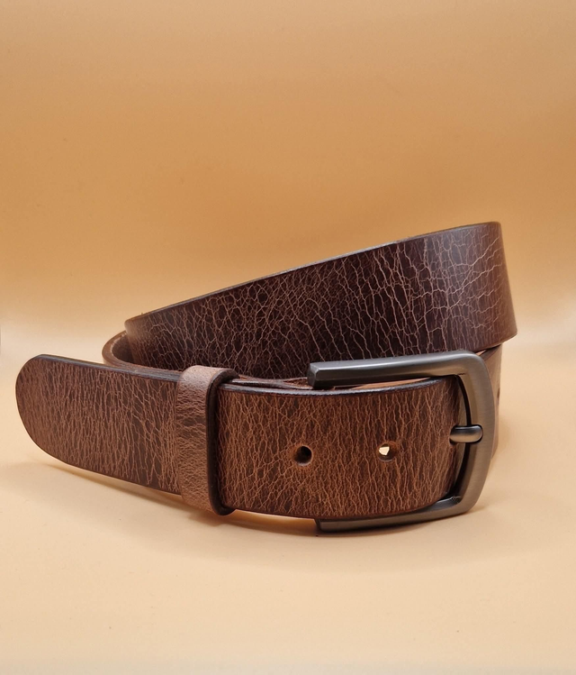 Ceinture marron Waxy Western T.38/44cm