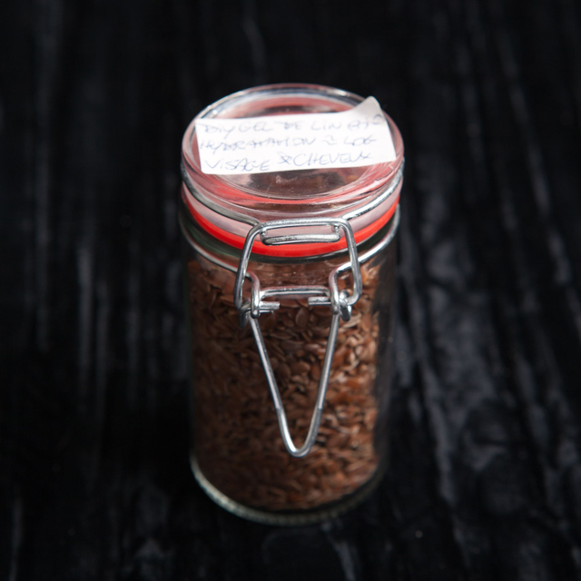 Pot verre graine de lin bio 40g et recette gel diy 