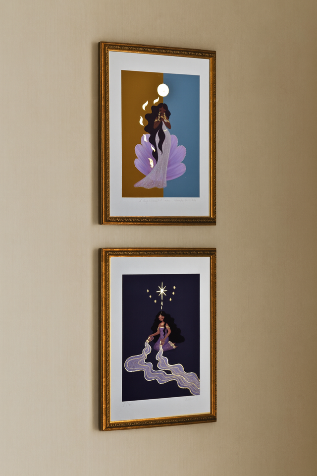 L'Etoile - Tirage d'art rehaussé de doré