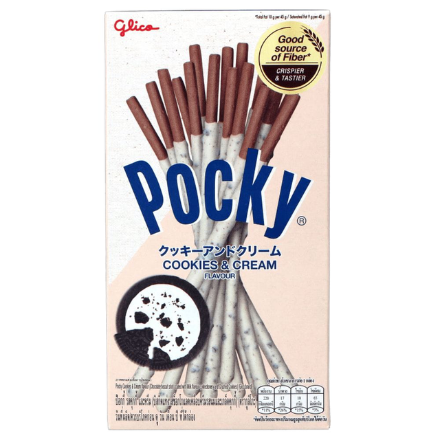 Pocky Cookies & Cream – Bâtonnets à la Crème et aux Biscuits 