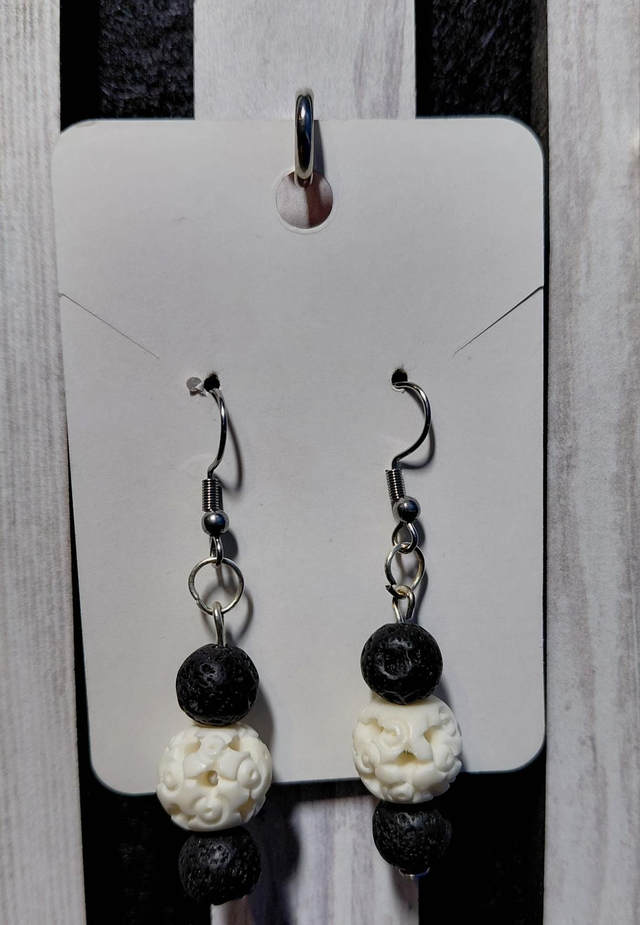 Lava & bone carvings