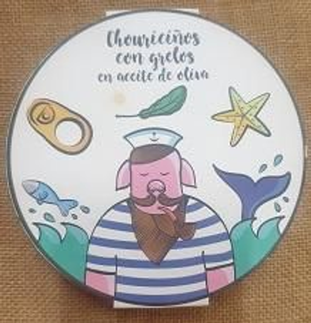 Chouriciños con Grelos en aceite de oliva.CASA DA AVOA