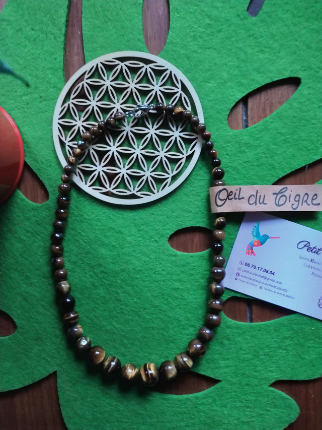 ♡ Collier Oeil du Tigre ♡
