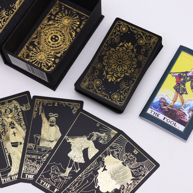 Gold Foil Tarot Set with Book - Gift Box 