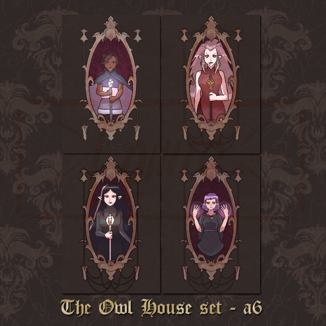 The Owl House - Amity, Luz, Eda &amp; Lilith a6 prints