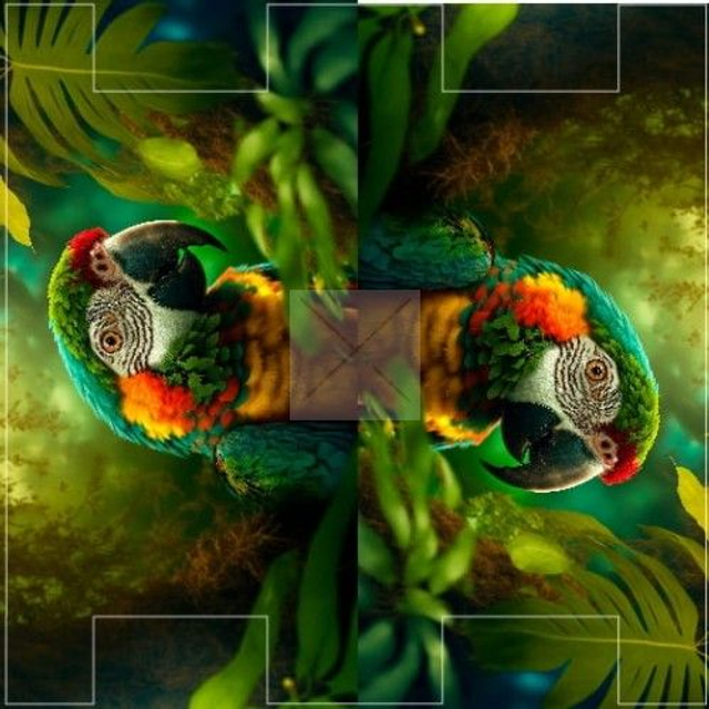 Panneau trousse carrée Perroquet