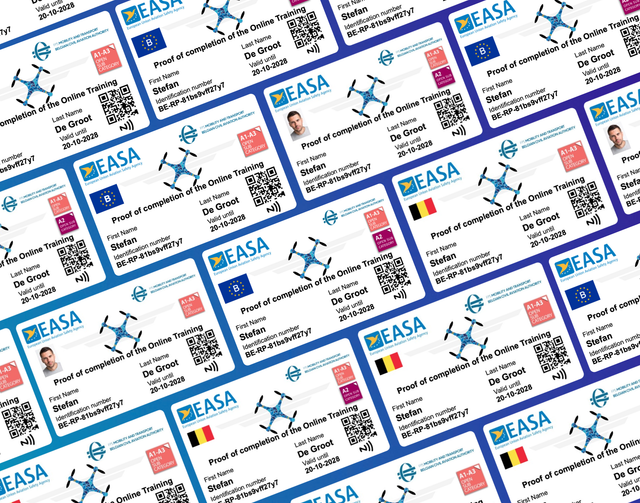 Drone Pas Belgie Met NFC Maak Bij Opties Een Keuze Uit Welke Variant Je Wenst Te Bestellen  !