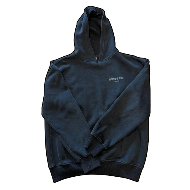 White Fox Hoodie Black - M