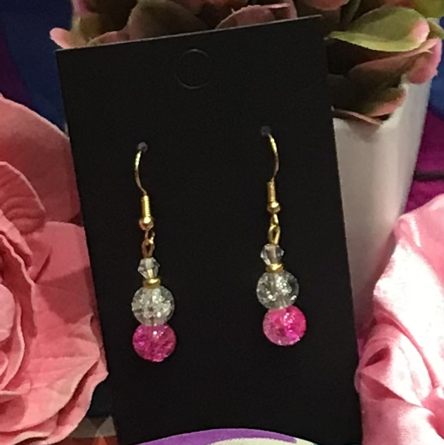 Pink Dangling Earrings- PDE55