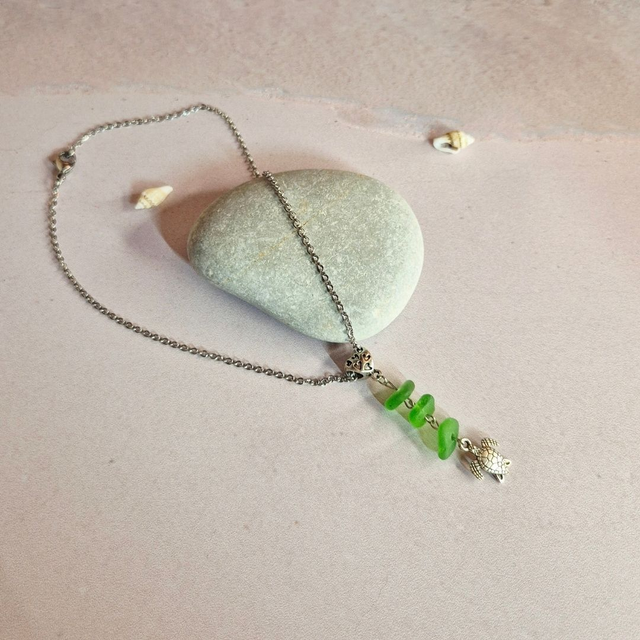 Collier TARTARUGA - Verre de mer - Ardore Marina, Calabre