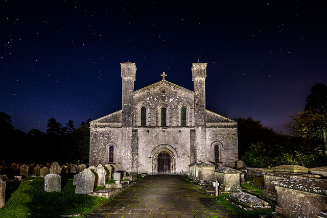 Margam Abbey at Night