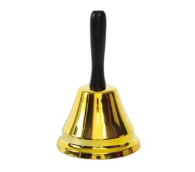 NATALE , CAMPANELLA BABBO NATALE 15 CM METALLICA