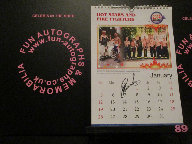 Kevin 'Green Machine' Greenwood - Hot Stars 2014 Autographed Calendar Page (89)