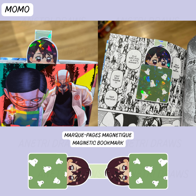 Marque-pages magnétique holographique Dandadan | Momo