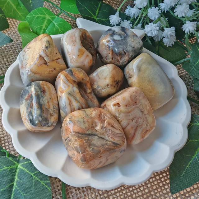 pierre roulée agate crazy lace cubique 20 à 40 mm 