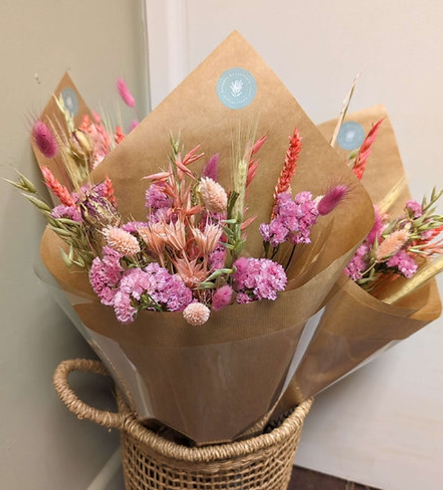 Pink Dried Flower Bouquet 