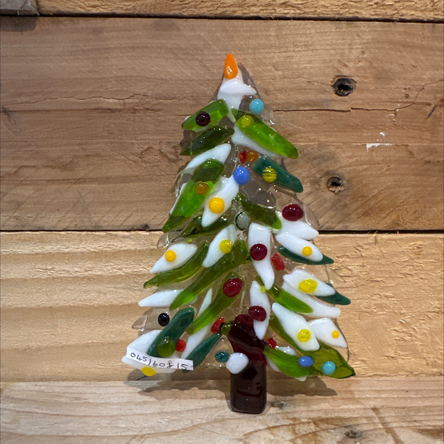 Large Fused Glass Christmas Tree 