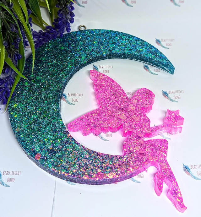 Glitter Resin Fairy Suncatcher