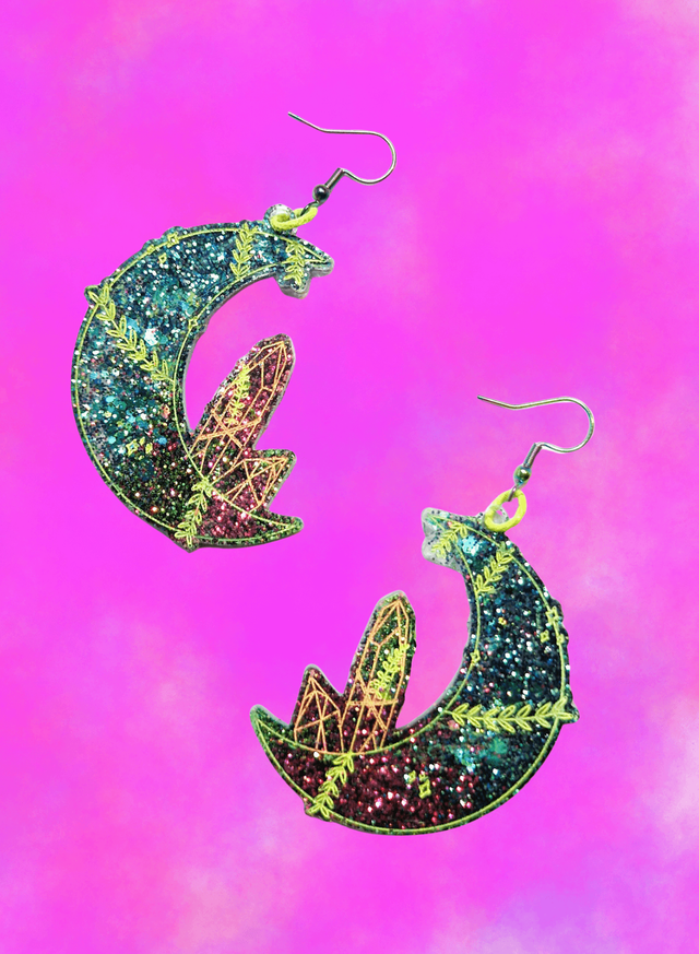 Celestial Bloom kuukorvakorut