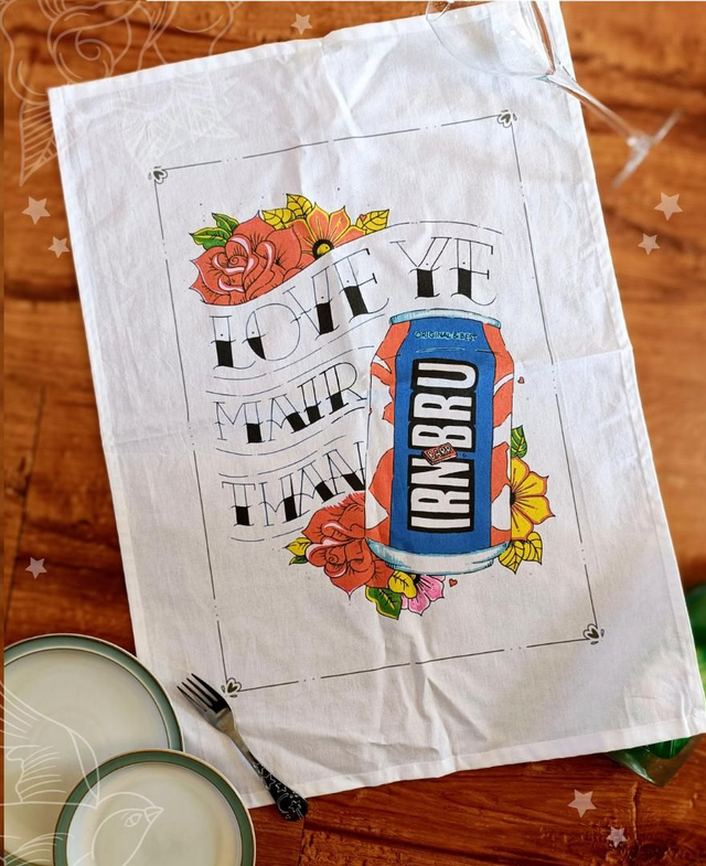 Tea towel - love ye mair than bru
