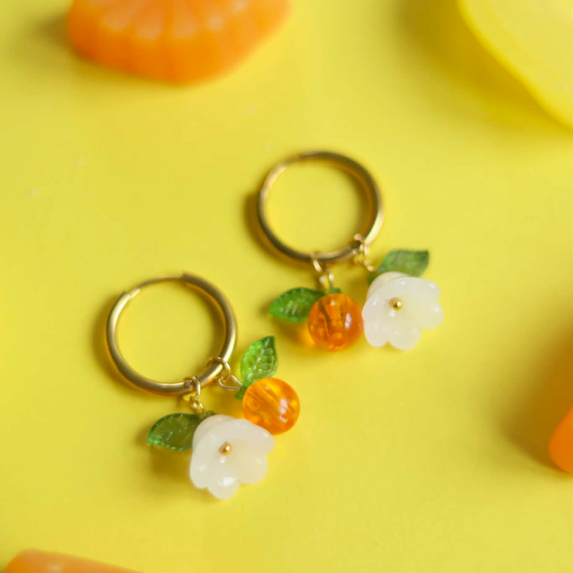 Boucles d'oreilles Fleurs d'Oranger