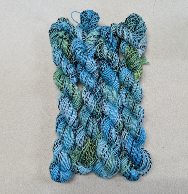 Zebra Merino/Nylon Mini Skein Shallows