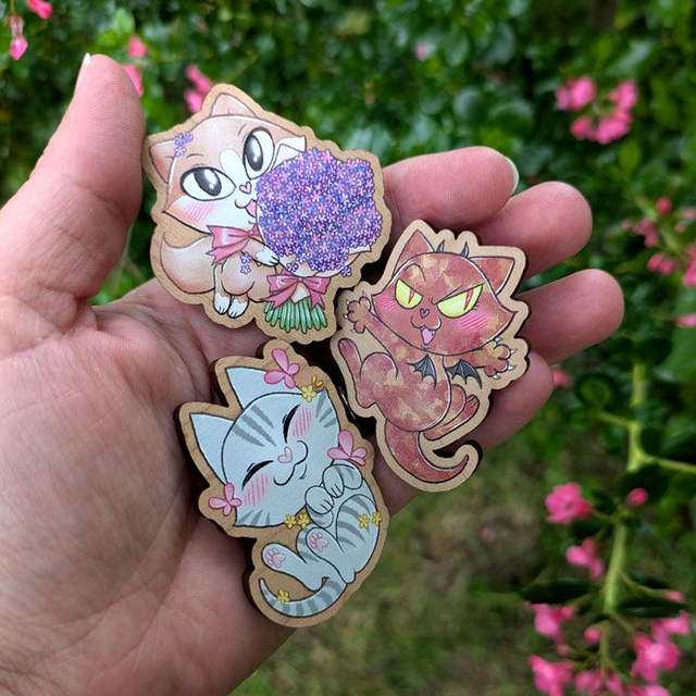 Pin's en bois