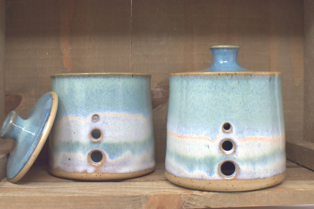 Garlic Keeper - Speckled Ocean Blue