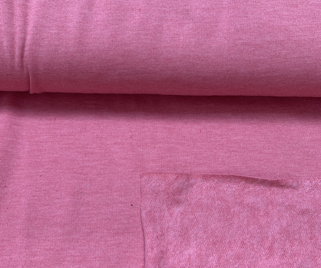 Pink fleece back sweatshirting 