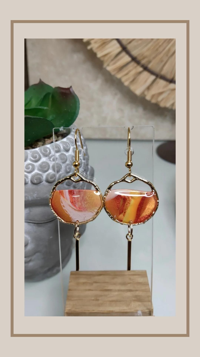 Boucles d&#039;oreilles sunset pop rond ouvert 