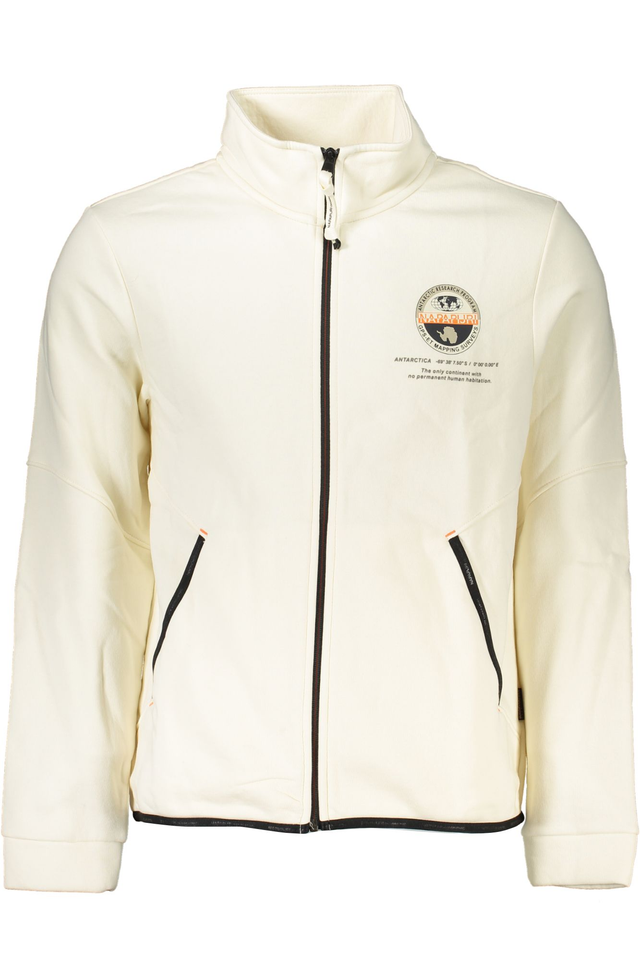 NAPAPIJRI FELPA CON ZIP UOMO BIANCO
