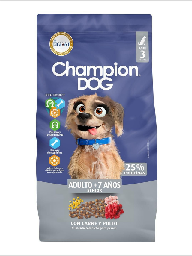 Champion Dog senior 18kg carne y pollo 