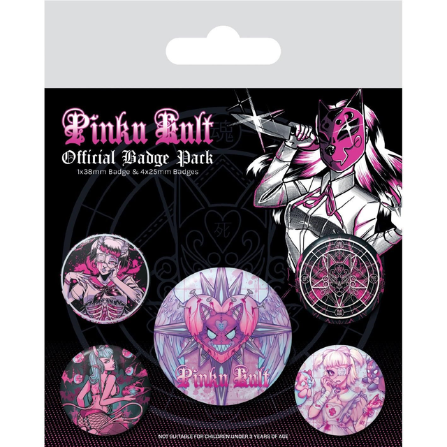 Pinku Kult Pin Badge Set