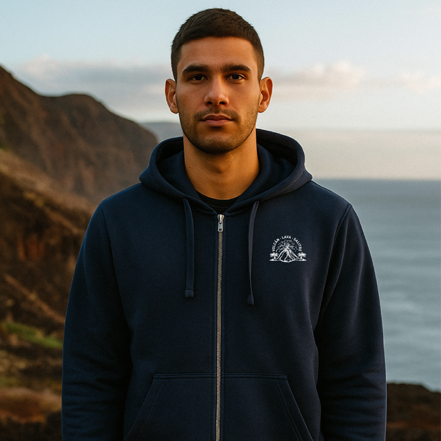 Sudadera volcán marino cremallera