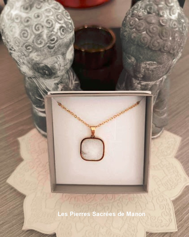 Collier Agate Blanche