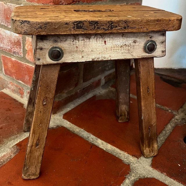 19th Century Small Wooden Milking Stool
