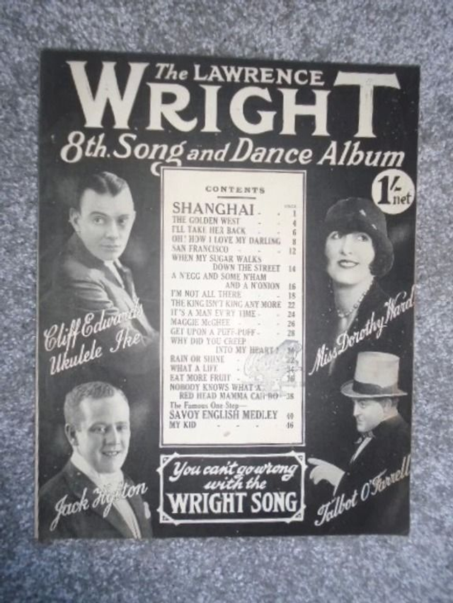 Lawrence Wright's 8th Song and Dance Album Vintage Sheet Music