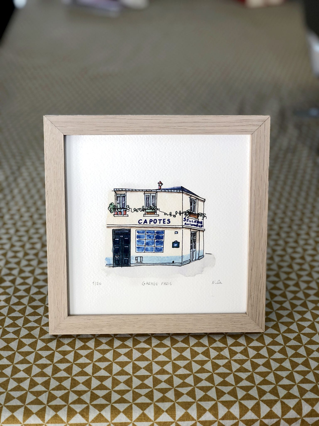 Garage, Paris, Art Print – Vintage Car Lover Decor