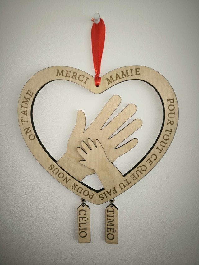 ATTRAPE COEUR "MERCI MAMIE"