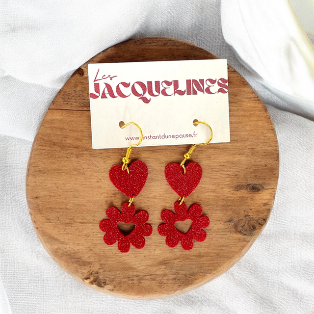 Boucles d’oreilles "Fleur Passion"