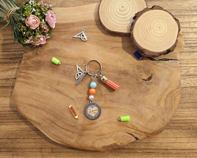 Porte clé Cadeau de fin d'année maîtresse chouette  (1)