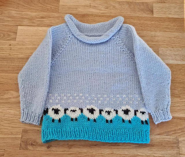 Baby Blue Newborn Sheep Jumper