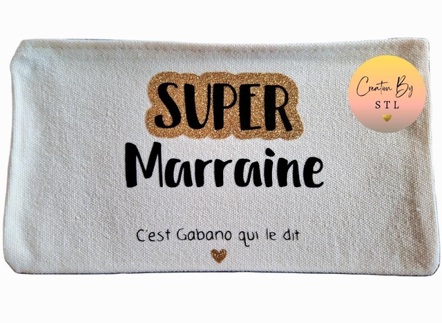 Pochette - Super Marraine à personnaliser
