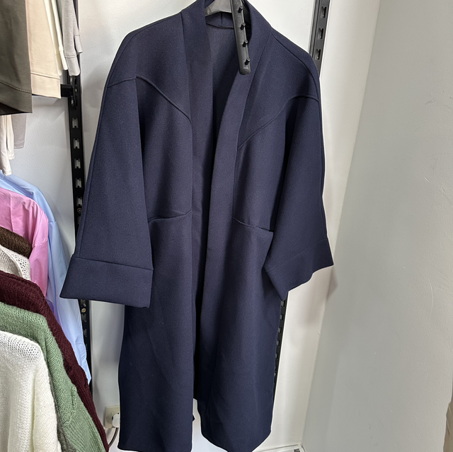Manteau kimono bleu marine