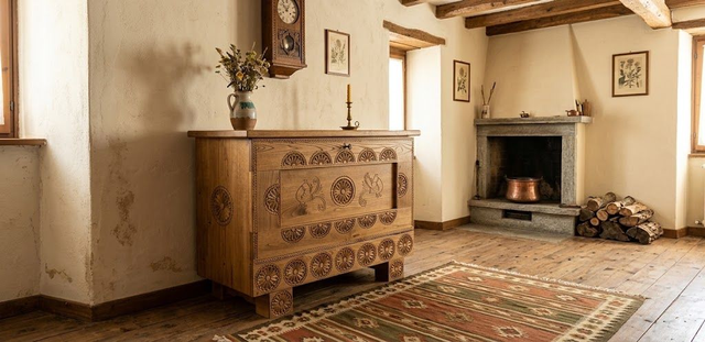 Biola – Cassa panca in Arte Sarda