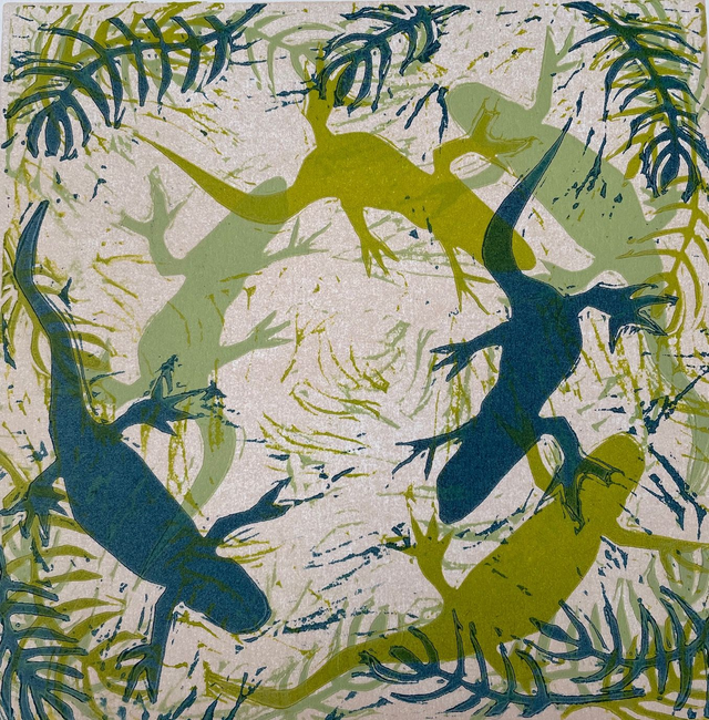 Oh newt, you are so cute (limited edition linocut print)